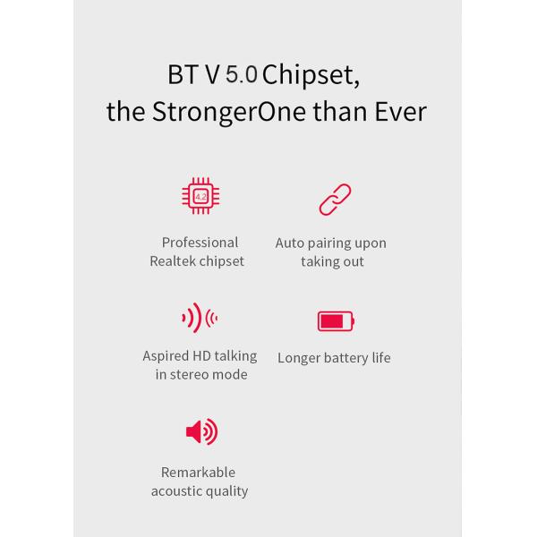 T2c Tws Bluetooth 5.0 Bluetooth in Ear Headphones Handsfree Earphones Headphone Sport Earbuds Headset for Phone with Mic