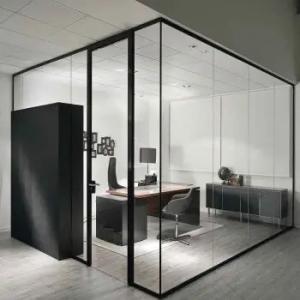 Quality Soundproof Aluminium Office Glass Partition Panel OEM for sale
