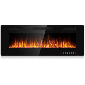 Quality Wall Mounted Electric Fireplace 12 Flame Color Options and Remote Control Included for sale
