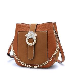 Quality Rivets Bucket Bags Suede Combined Shoulder Bag Rhinestone Western Women's Bag for sale