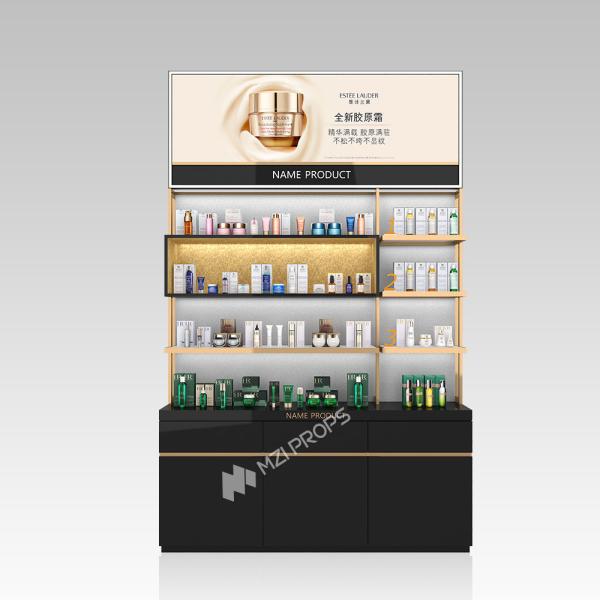 Customized Cosmetic Display Furniture Modern Minimalis Makeup Shop Cabinet For Retail Store Decoration