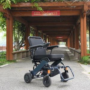 Foldable PU Tyre Lightweight Motorized Wheelchair Compact