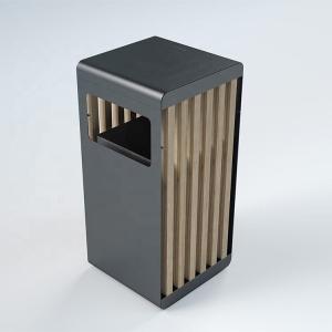 Commercial W400mm 45L Outdoor Wooden Trash Can