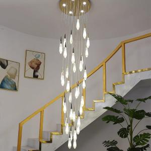 Modern LED 36-Lights Chandelier High Ceiling Hanging Fixture for Entryway