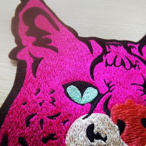 Support Custom Designer Clothing Embroidery Patches Leopard pattern