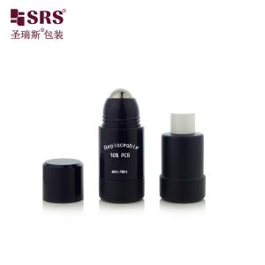RPPE 50ml 75ml Black Injection Color PP PCR Glossy Empty Roll On Bottle For