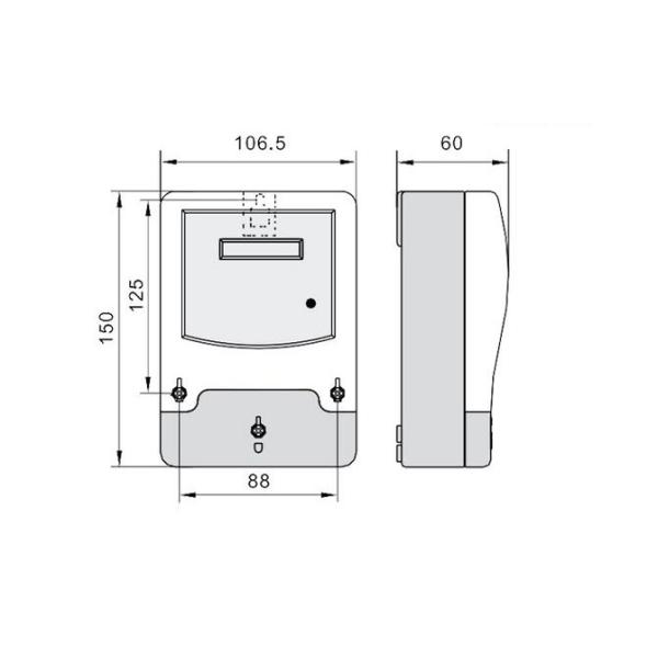 Normal Type Residential Electric Meter / Household Single Phase Watt Hour Meter