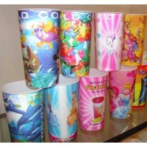 PLASTIC LENTICULAR 3d lenticular cups plastic flip effect lenticular mugs