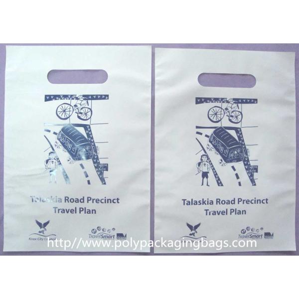 Buy Disposable Cornstarch Biodegradable Plastic Bag With Die Cut Handle Hole at wholesale prices