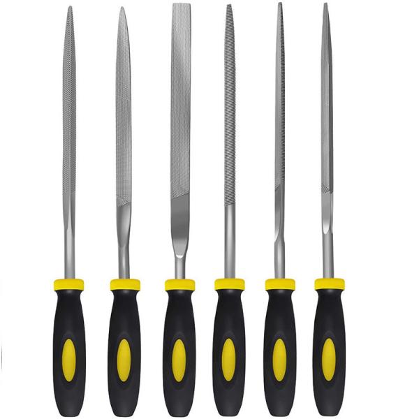 Customized 5PCS 6PCS 10PCS 4*160mm Double Color Handle Needle File Set for