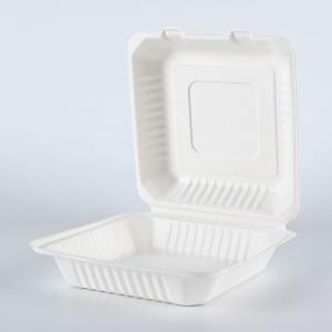 biodegradable catering sugarcane pulp molded paper food packaging