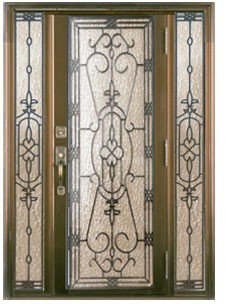 Buy iron glass panels in door at wholesale prices