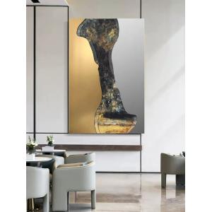 Hand Painted Rust Texture Wall Piece 3d High Light Luxury Modern Interior