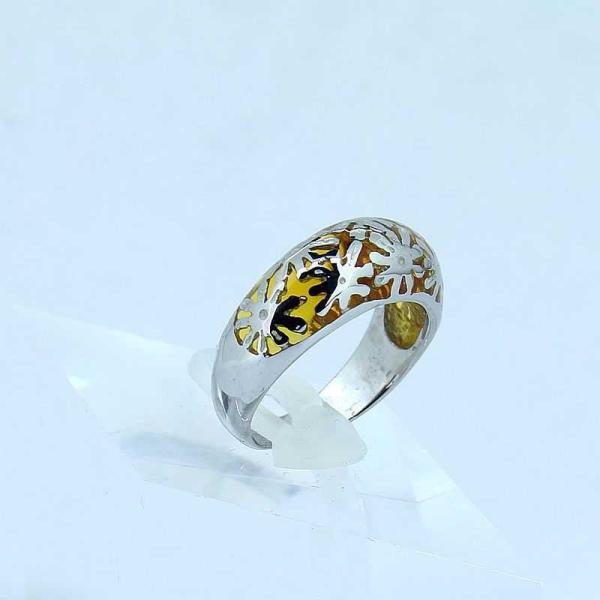 Buy stainless steel enamel flower ring LRX07 at wholesale prices
