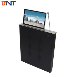 Conference system motorized lcd monitor lift mechanism with discussion