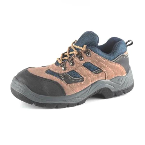 Suede Leather Comfortable Safety Shoes Outdoor Steel Toe Boots Brown