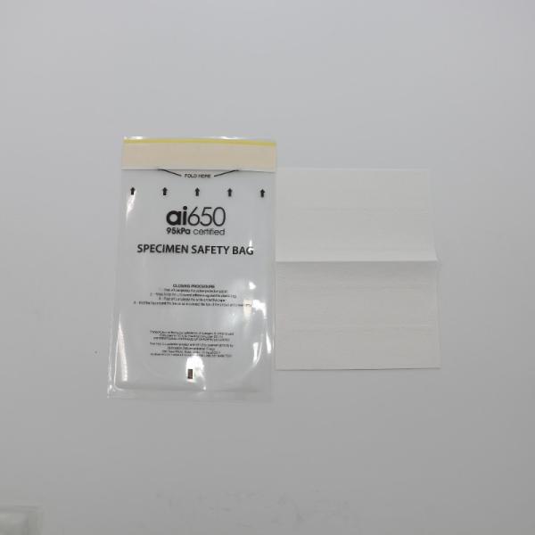 Buy Plastic Printed LDPE Clear Specimen Transport Bags Self Adhesive at wholesale prices