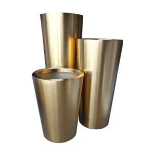 Cup shape stainless steel galvanized flower planter