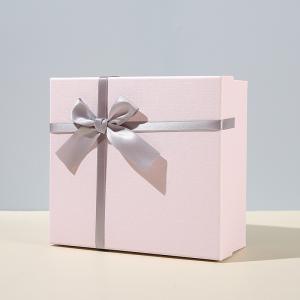 Quality Pastel Pink Cosmetic Gift Box Set with Silver Ribbons for sale