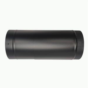 EN1856-2 Adaptable 800mm Double Wall Black Stove Pipe