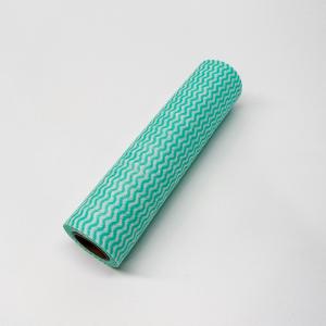 Viscose Polyester Kitchen Cleaning Wipes Printed Absorbent Reusable 100gsm