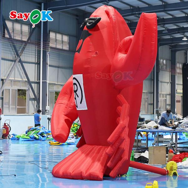 Giant Inflatable Cartoon Characters Lobster Model 4mH Red Colour