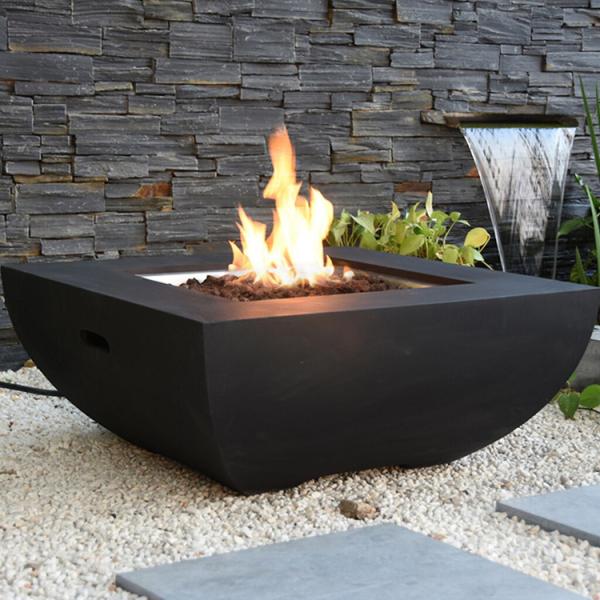 Buy Backyard Garden Bonfire Corten Steel Gas Fire Pit 34inch Wide at wholesale prices