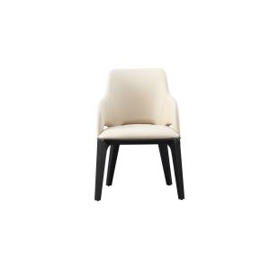 Relaxed And Comfortable Armrest Italian Style Dining Chairs Come With Pu Leather