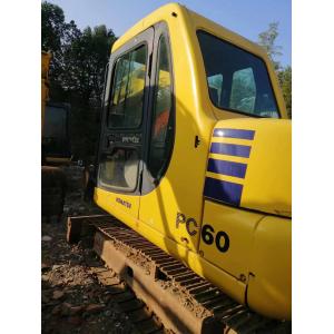 China 6ton Komatsu 60-7 Excavator With 6000kg Operating Weight Backhoe Bucket 39.8KN Stick Digging Force on sale