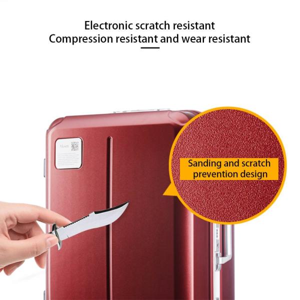 Zipper Closure Luxury 20-inch Aluminum Business Suitcase with Spinner Caster Scratch-resistant Lightweight PC Modern Style Carry-on Luggage