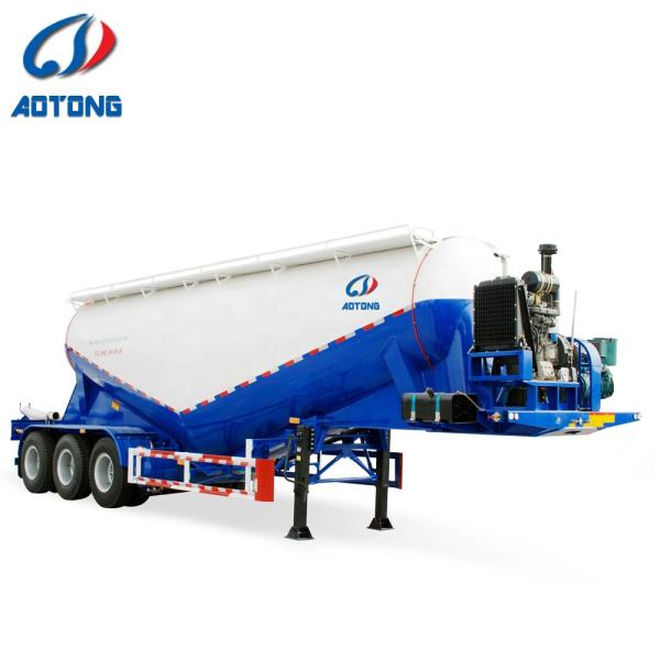 Air Suspension 60T Low Density Bulk Cement/Powder Material Transport Tanker Semi Trailer