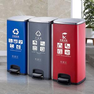 Quality Hotel Celevator Oncealed Open Top square Sanitatio Stainless Steel Ashtray Trash Can for sale