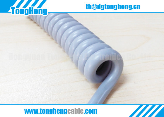 Buy Popular Gray Sheathed Electrical Industrial Customized Spring Cable at wholesale prices