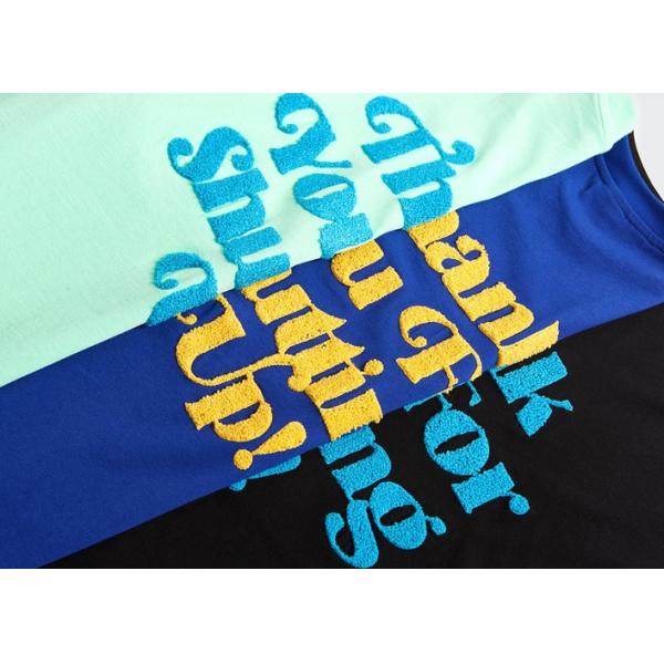 Towel Embroidered Casual Three Dimensional Blank T Shirt English Letter Printed