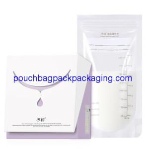 200ml breast milk storage bag pack, double waterproof zipper on top