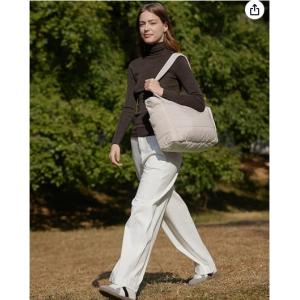 BAGSMART Women's Handbag, Lightweight and Fluffy Handbag, Multi-compartment