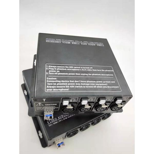 Digital xLR to fiber optic converter With Switchable 48V Phantom Power Supply