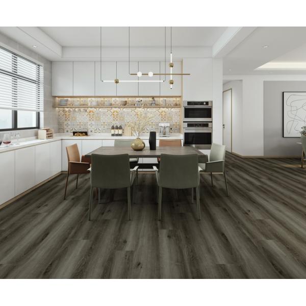 GKBM FT-W29045-6 Eco-friendly Click Waterproof Fire Retardant Thin Black Gray Oak Stone Polyvinyl Composite SPC Flooring