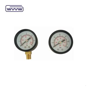 Bottom 40mm 1.5' Argon Gas Pressure Gauge Plastic Material