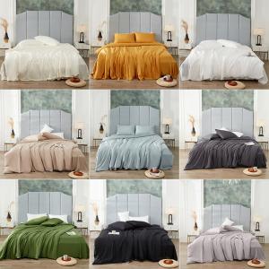 4-piece Nondisposable Plain Dyed Bamboo Lyocell Bedding Set with Solid Color