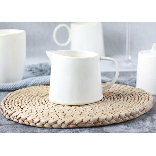 Buy Lovely Small Ceramic Pots With Ivory Reactive Color And Handmade Shaped at wholesale prices