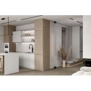 Classic White Kitchen Cabinet System Customized With Dinning Island