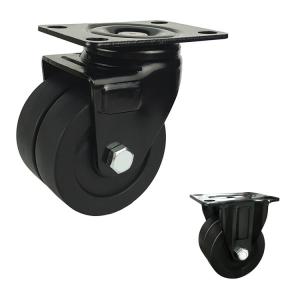 China Black 200kg Loading 3inch Nylon Casters With Plain Bearing on sale
