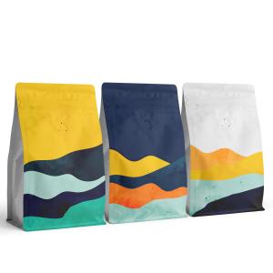 250g Matte Coffee Pouch Flat Bottom Bag 150microns