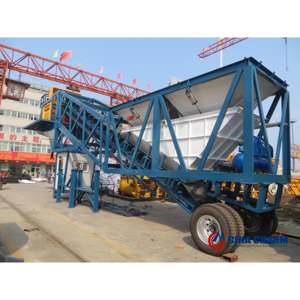 High Productivity Concrete Mixing Plant Mobile YHZS60 For Construction Works