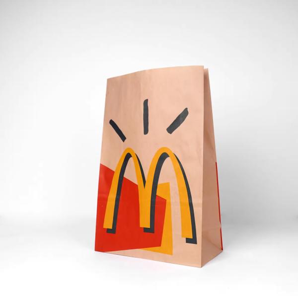 Custom Printed Paper Sandwich Bags Fast Food Paper Bag Eco Friendly