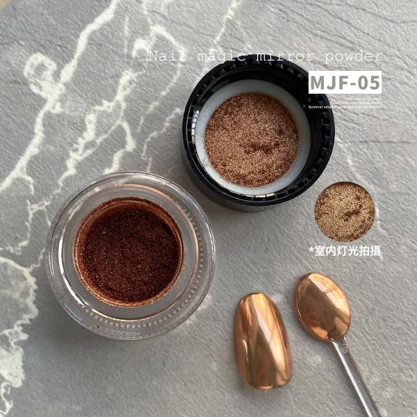 Nail powder Super bright metal magic mirror powder for nail enhancement retro golden nail art decoration