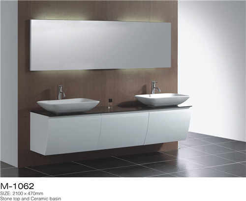 Buy Wall Mounted Double Sink Bathroom Vanity Stable Mould Resistant Customized Color at wholesale prices