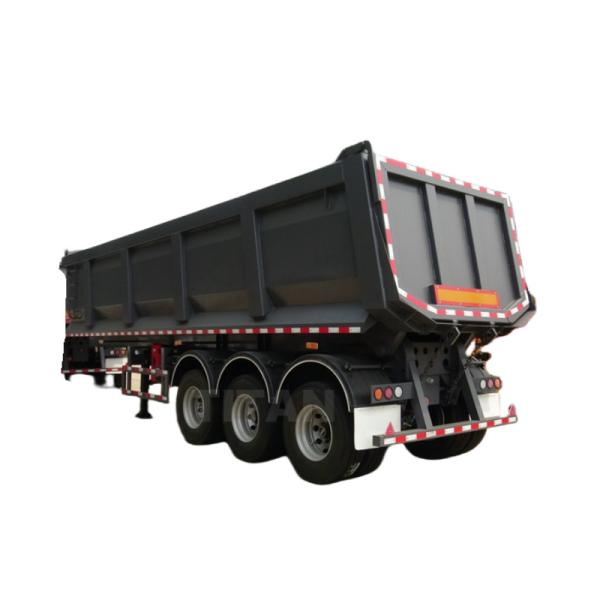 Buy Carbon Steel BPW Dump Semi Trailer Vehicle 50t Payload 3 Axles at wholesale prices