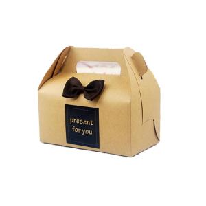 Cake Bakery Height 8cm Custom Food Packaging Boxes With Handle
